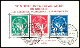 1949, "Währungsgeschädigten-Block" Tadellos Mit BERLIN-Stpl.; Geprüft Schlegel BPP Und Handschriftl.... - Otros & Sin Clasificación