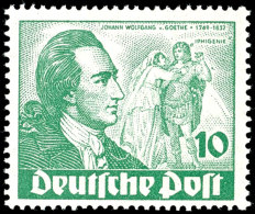 1949, "Goethe" 10 Pf. Mit Plattenfehler, Tadellos Postfrisch, Gepr. Schlegel BPP, Mi. 250,--, Katalog: 61I... - Otros & Sin Clasificación