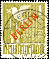 1949, 1 M. Rotaufdruck In Ausnahmeerhaltung (glasklarer Stpl. BERLIN-CHARLOTTENBURG 2, Originalgummi Mit Geringem... - Otros & Sin Clasificación