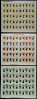 Volkstrachten 1966, 3 Komplette Zusammendruck-Bogen, Tadellos Postfrisch, Katalog: 1214/19 Bogen **Traditional... - Otros & Sin Clasificación