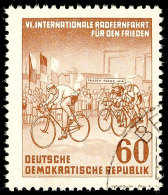 60 Pfg Friedensfahrt Mit Plattenfehler I, Tadellos, Katalog: 357I O60 Pfg Peace Race With Plate Flaw I, In... - Otros & Sin Clasificación