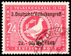 24 Pfg. Tagung Des 3. Volkskongresses Mit Plattenfehler "9 Von 29. Gebrochen", Gestempelt, Pracht, 200.-, Katalog:... - Otros & Sin Clasificación