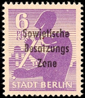 6 Pfg Mit Glatter Gummierung, Papier Wb, Tadellos Postfrisch, Gepr. Paul BPP, 60.-, Katalog: 201Awbx **6 Pfg... - Otros & Sin Clasificación