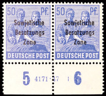 50 Pfg Im Unterrandpaar Mit HAN "4171.47 1", Tadellos Postfrisch, Katalog: 194HAN **50 Pfg In The Lower Margin... - Otros & Sin Clasificación