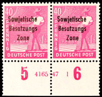 40 Pfg Im Unterrandpaar Mit HAN "4165.47 1", Tadellos Postfrisch, Katalog: 193HAN **40 Pfg In The Lower Margin... - Otros & Sin Clasificación