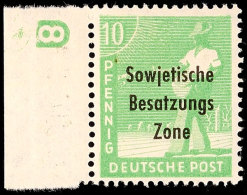 10 Pfg Mit Druckerzeichen "8", Postfrisches Linkes Randstück, Tadellos, 150,-, Katalog: 185DZ **10 Pfg... - Otros & Sin Clasificación