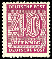 Ziffer 40 Pf. In Besserer Farbe, Tadellos, Gepr. Ströh BPP, Mi. 130,--, Katalog: 136Ywb **Numeral 40 Pf.... - Otros & Sin Clasificación