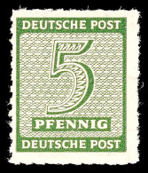 5 Pf. Roßwein-Durchstich, Seltenes Wz.Y, Postfrisch, Gepr. Ströh BPP, Mi 110.-, Katalog: 116CY **5... - Otros & Sin Clasificación