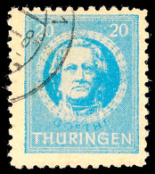 20 Pf. Preußischblau, Papier P1, Gestempelt, Gepr. Ströh BPP, Mi 250.-, Katalog: 98AXp1 O20 Pf.... - Otros & Sin Clasificación