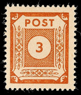 3 Pfg Ziffer Orangebraun, Tadellos Postfrisch, Gepr. Kunz BPP, Mi. 100.-, Katalog: 56b **3 Pfg Numeral Orange... - Otros & Sin Clasificación