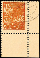 15 Pfg Abschiedsserie, Z-Papier, Gelbbraun, Gestempelt, Gepr. Kramp BPP, Mi. 350.-, Katalog: 37za O15 Pfg... - Otros & Sin Clasificación