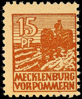 15 Pf Mecklenburg In Type Yd Tadellos Postfrisch, Gepr. Thom BPP, Mi. 80.-, Katalog: 37yd **15 Pf Mecklenburg... - Autres & Non Classés