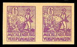 6 Pfg Abschiedsserie, Ungezähnt, Waagerechtes Paar, Postfrisch, Gepr. Zierer BPP, Mi. 70.-, Katalog: 33ydU... - Otros & Sin Clasificación