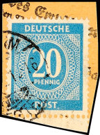20 Pfg. Grauultramarin, Gestempelt Auf Briefstück, Gepr. Hohmann BPP, Mi. 130.-, Katalog: 924d BS20 Pfg.... - Autres & Non Classés