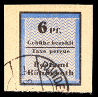 6 Pfg. Schwarz/blau Auf Kabinett-Briefstück, Katalog: IIFA BS6 Pfg. Black / Blue On On Piece Choise Copy,... - Andere & Zonder Classificatie