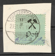 12 Pfg Schwarz Auf Grün, Type I, Auf Kabinett-Briefstück, Signiert Sturm, Mi. 65,-, Katalog: 25I BS12... - Grossraeschen