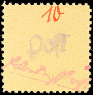 10 Pf. Freimarke, Kurzschriftstempel Rötlichlila, Tadellos **, Gepr. Kunz BPP, Mi. 150.-, Katalog: 6F **10... - Grossraeschen