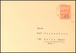 24 Pf. Gebührenzettel, EF A. Brief Vom 7.9.45 Nach Halle (Zirkenbach), Tadellos, Sign., Mi 720,-, Katalog: 3I... - Autres & Non Classés