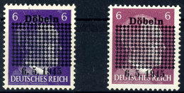 6 Pfg Aufdruckmarke In Beiden Farben Tadellos Postfrisch, Mi. 80,-, Katalog: 1a+b **6 Pfg Overprint Stamp In... - Doebeln