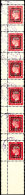 1 D. Senkr. 6er-Streifen Mit Aufdruck "LIQUIDATION OF EMPIRE" A, D - H, T Tadellos Gestempelt, Selten!, Katalog:... - Autres & Non Classés