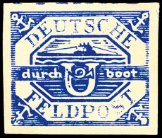 U-Boot Hela-Marke Blau, Ungebraucht Ohne Gummi, Pracht, Signiert, Katalog: 13b (*)Submarine Hela Stamp Blue,... - Autres & Non Classés