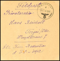 UdSSR: 1942, Feldpost-Streifband Mit Normstempel "d 14.10." Nach Torgau Mit Absenderangabe "Russ.Redaktion" Mit... - Autres & Non Classés