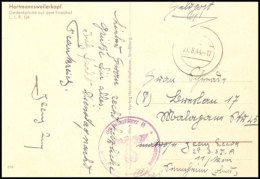 FRANKREICH: 1944, Feldpost-AK Mit Aptiertem Tagesstempel Vom 21.8 Und Briefstempel "Der Reichsführer SS" Nach... - Otros & Sin Clasificación