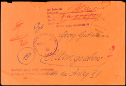 1944, "Zur Zensur An .....Feldgericht...Zurück An W.U.G. Tegel, Seidelstraße 39", Violetter L6 Auf... - Otros & Sin Clasificación