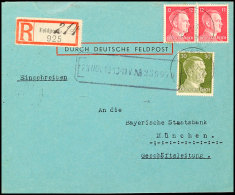 1942, Frankierter Einschreibe-Brief Der Continetale Bank Aus Brüssel Mit Normstempel "h 214 21.11." Und... - Otros & Sin Clasificación