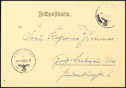 1941, Benachrichtungskarte über Zuteilung Der Feldpostnummer Mit DV "3412.37.IIB", Gebraucht Mit Normstempel... - Autres & Non Classés