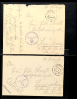 1941, 2 SS-Feldpostbriefe Aus Gleicher Korrespondenz Mit Aufgabestempel "AROLSEN" Und Briefstempel... - Otros & Sin Clasificación