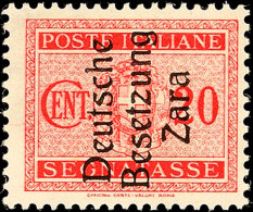 20 C Karmin Tadellos Postfrisch, Gepr. Ludin BPP Und Brunel BPP, Mi. 60.-, Katalog: 3 **20 C Carmine In Perfect... - Otros & Sin Clasificación