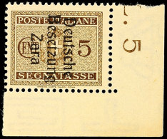 5 C Braun Tadellos Postfrisch Als Rechte Untere Bogenecke, Gepr. Kleymann BPP, Mi. 60.-, Katalog: 1 ER **5 C... - Autres & Non Classés