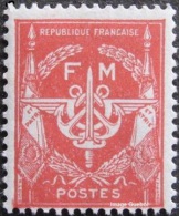 France FM N°  12,** Les Trois Armes Rouge Sans Valeur Faciale - Militärische Franchisemarken