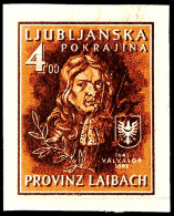 Johann Weichard Ungezähnt In Dunkelsiena Mit Plattenfehler I Tadellos Postfrisch, Dopp. Gepr. Krischke BPP,... - Otros & Sin Clasificación