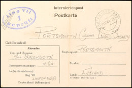 Interniertenpostkarte Mit Stempel LAUFEN (OBERBAY) 21.10.44 Von Einem Internierten Von Der Insel Guernsey Im... - Autres & Non Classés