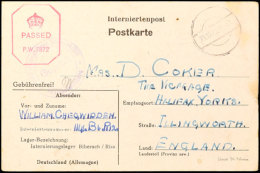 Interniertenpostkarte Mit Stummem Stempel Vom 23.12.43 Von Einem Internierten Von Der Insel Guernsey Im... - Autres & Non Classés
