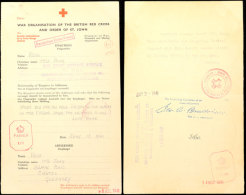Nachrichtenübermittlung Vom 15.6.41 Auf Formular Vom Britischen Roten Kreuz Von England Nach Guernsey Und... - Autres & Non Classés