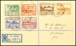 1/2 D Bis 3 D Auf R-Brief Vom Zweigpostamt St. Quen's Mit Stpl. ST.QUEN'S JERSEY CHANNEL ISLANDS 10.12.45, Katalog:... - Autres & Non Classés