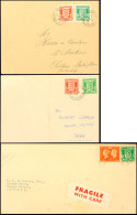 2 Briefe Mit Jeweils 1/2 D Und 1 D Und 1 Brief 1/2 D Mit Englischer Zusatzfrankatur über 2 D 100 Jahre... - Autres & Non Classés