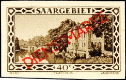 40 Cent Freimarke Mit Aufdruck "Dienstmarke", Ungezähnt, Tadellos Postfrisch, Unsigniert, Mi. 250.-, Katalog:... - Otros & Sin Clasificación