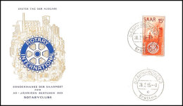 15 Fr. Rotary - Club Mit Plattenfehler III Auf Schmuck - FDC, Pracht, Signiert Ney BPP, Katalog: 358IIIFDC BF15... - Otros & Sin Clasificación