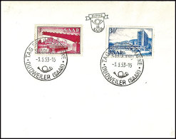 3 Fr. Und 30 Fr. Freimarken Auf FDC - Umschlag Mit Ersttagssonderstempel "DUDWEILER TAG DER BRIEFMARKE 3.5.53",... - Otros & Sin Clasificación