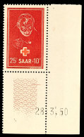 25 Fr. Rotes Kreuz 1950, Rechtes Unteres Eckrandstück Mit Druckdatum "28.3.50", Tadellos Postfrisch, Katalog:... - Otros & Sin Clasificación