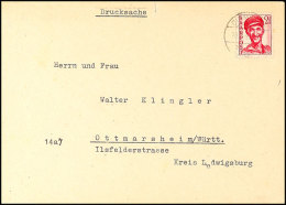 2 Fr. Freimarke Als Portogerechte Einzelfrankatur Auf Drucksachenumschlag Aus DIRMINGEN 10.4.48 Nach Ottmarsheim,... - Otros & Sin Clasificación