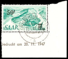 50 Fr. Auf 1 SM., Rechte Untere Bogenecke Mit Kpl. Druckdatum 20.11.1947, Gestempelt ORMERSHEIM / 15.5.48, Mi.... - Otros & Sin Clasificación