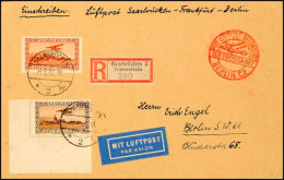 60 C. Und 5 Fr. Flugpost Auf Luftpost-R-Brief Von SAARBRÜCKEN 2 28.5.32 Nach Berlin Mit... - Otros & Sin Clasificación