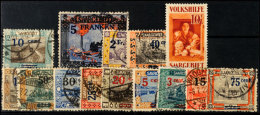 3 C Auf 20 Pf. - 5 Fr. Auf 25 M. Landschaften II Kpl. Tadellos Gestempelt, Mi. 90.-, Katalog: 70/83 O3 C On 20... - Otros & Sin Clasificación