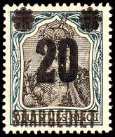 20 Auf 75 Pfg. Germania Mit Doppelaufdruck, Postfrisches Kabinettstück, Signiert A. Burger BPP, Mi. 150.-,... - Otros & Sin Clasificación