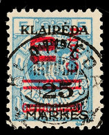 10 C Auf 25 M Auf 5 C In Type I Tadellos Gestempelt, Gepr. Klein VP, Mi. 150.-, Katalog: 230I O10 C On 25 M On... - Memelland 1923